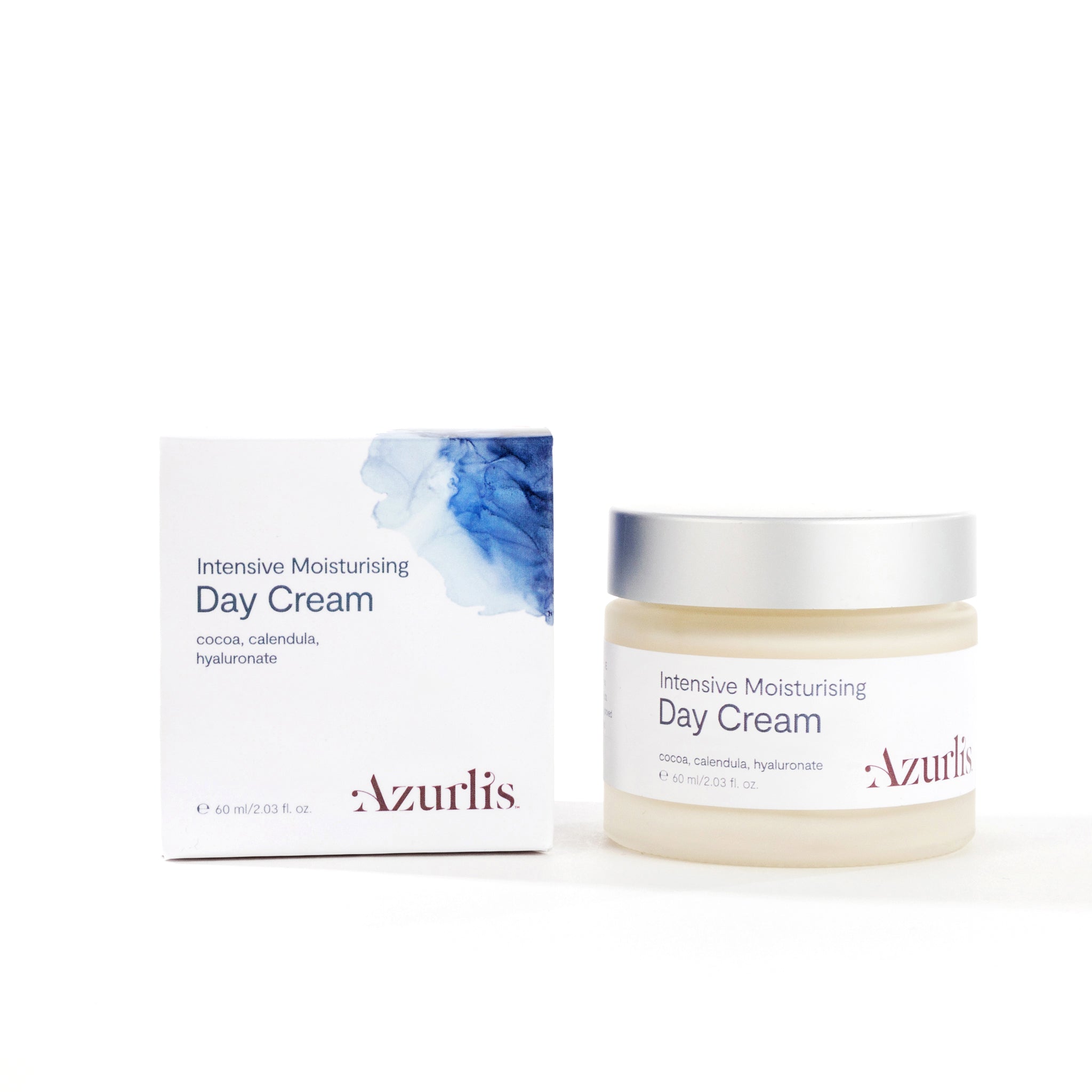 Azurlis™ Intensive Moisturising Day Cream 60/30ml is a light and luxurious daily moisturiser that keeps the skin hydrated all day long, whilst encouraging deep cellular growth and regeneration, SPF-8. Suitable for all types, and ideal moisturiser to protect against the premature signs of ageing.