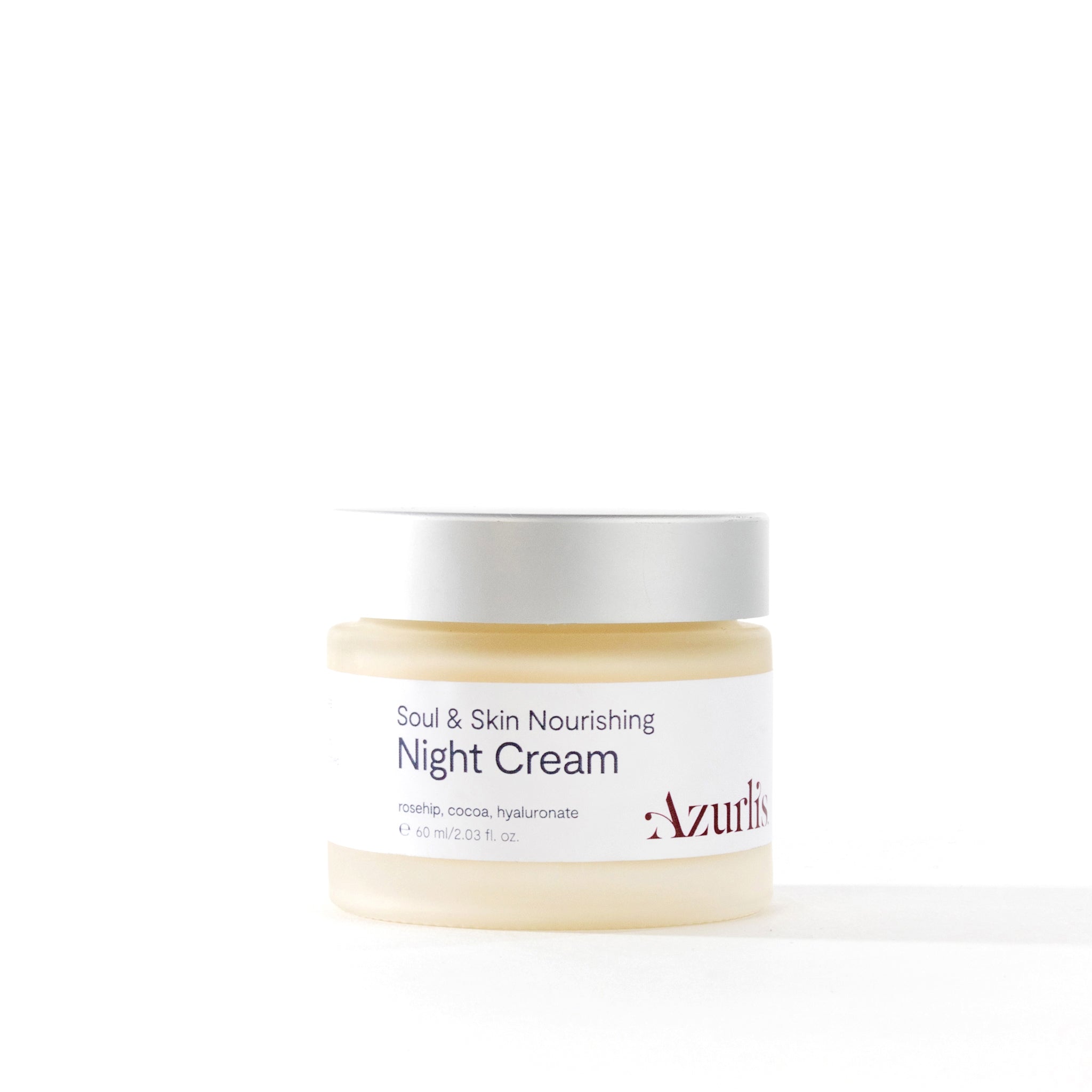 Azurlis™ Soul &amp; Skin Nourishing Night Cream 60/30ml is a balancing and Deeply Nourishing night moisturiser, to protect against the premature signs of ageing. Formulated to encourage repair during a restful night sleep for all skin types.