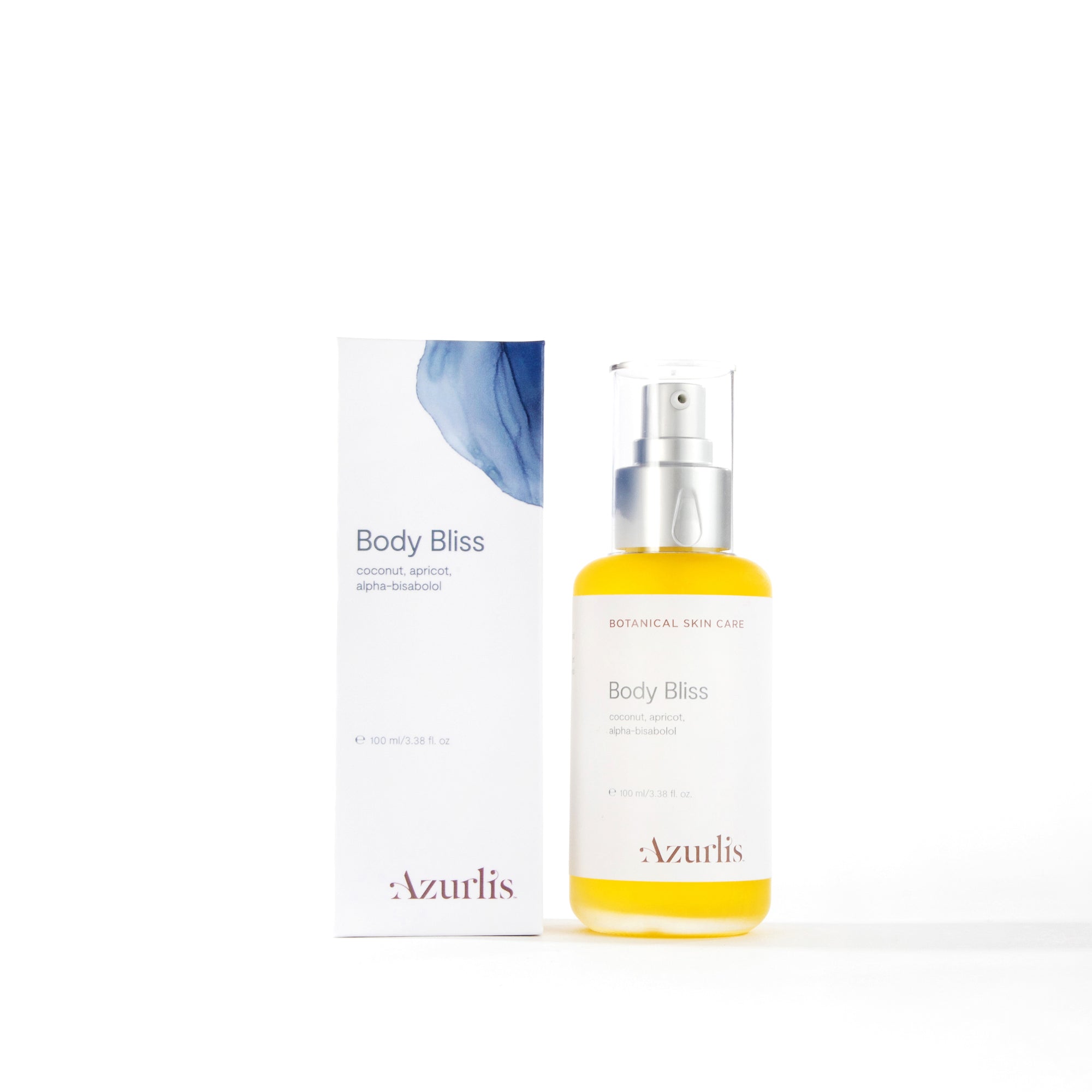 Azurlis™ Body Bliss Oil 100ml is a deeply hydrating body oil for angel's skin. Light with a wonderful refreshing lemon verbena and mint scent. Ideal as a daily body treat, but equally wonderful as a massage oil.