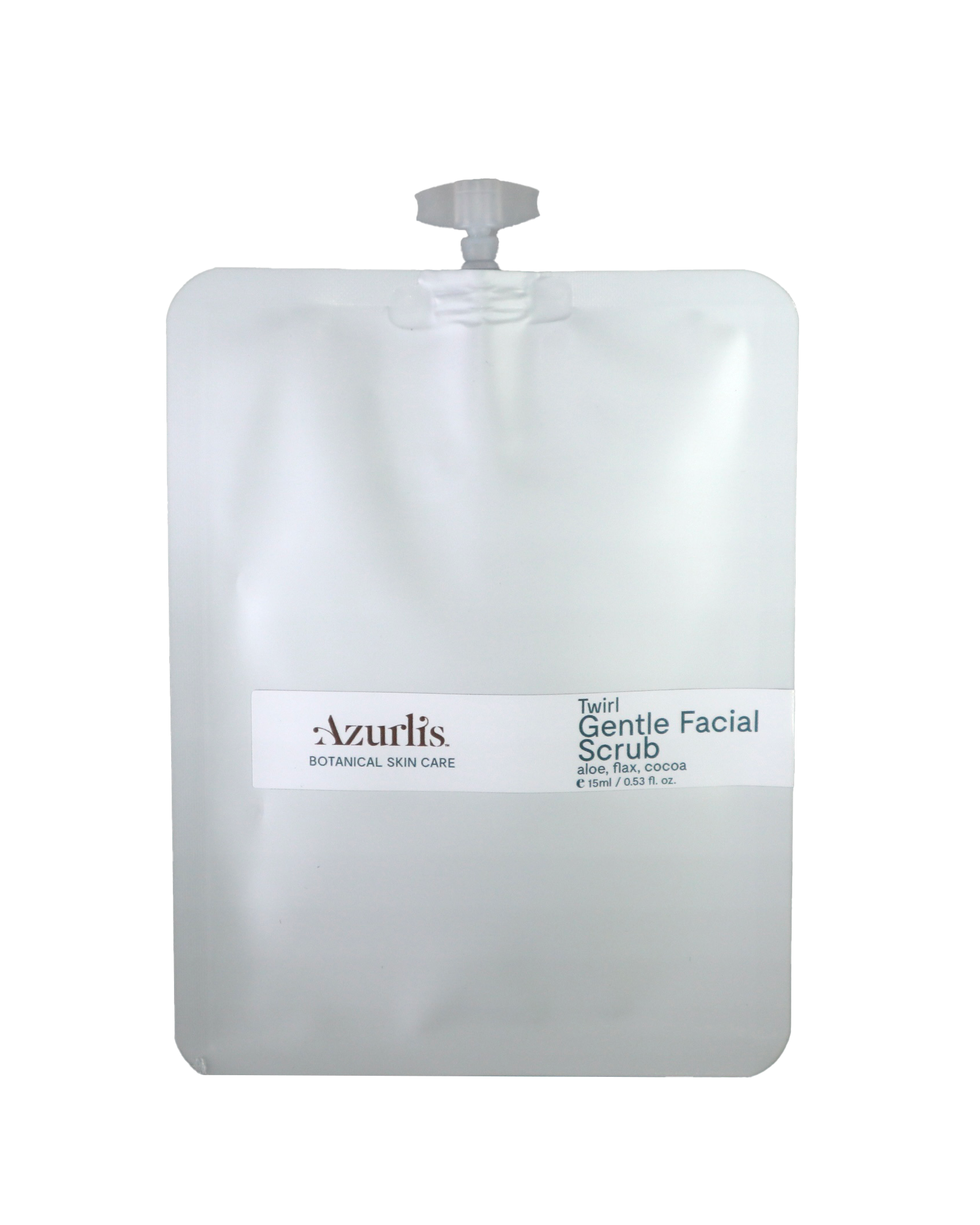 Azurlis™ Twirl Gentle Facial Scrub 50/30ml is a gentle yet deep cleansing exfoliator with jojoba wax beads as an abrasive agent.