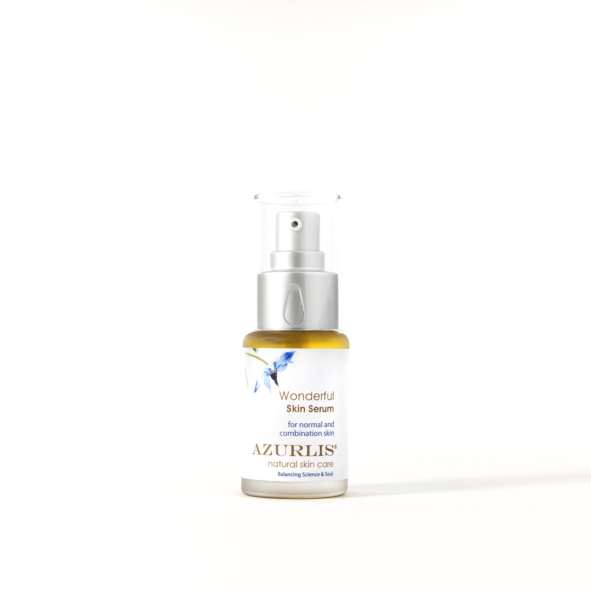 Azurlis™ Wonderful Skin Serum 30ml For normal & combination skin.  A wonderful serum that can be used daily instead of your moisturiser. Feeds and protects the skin, while nurturing the germinal cellular layer.