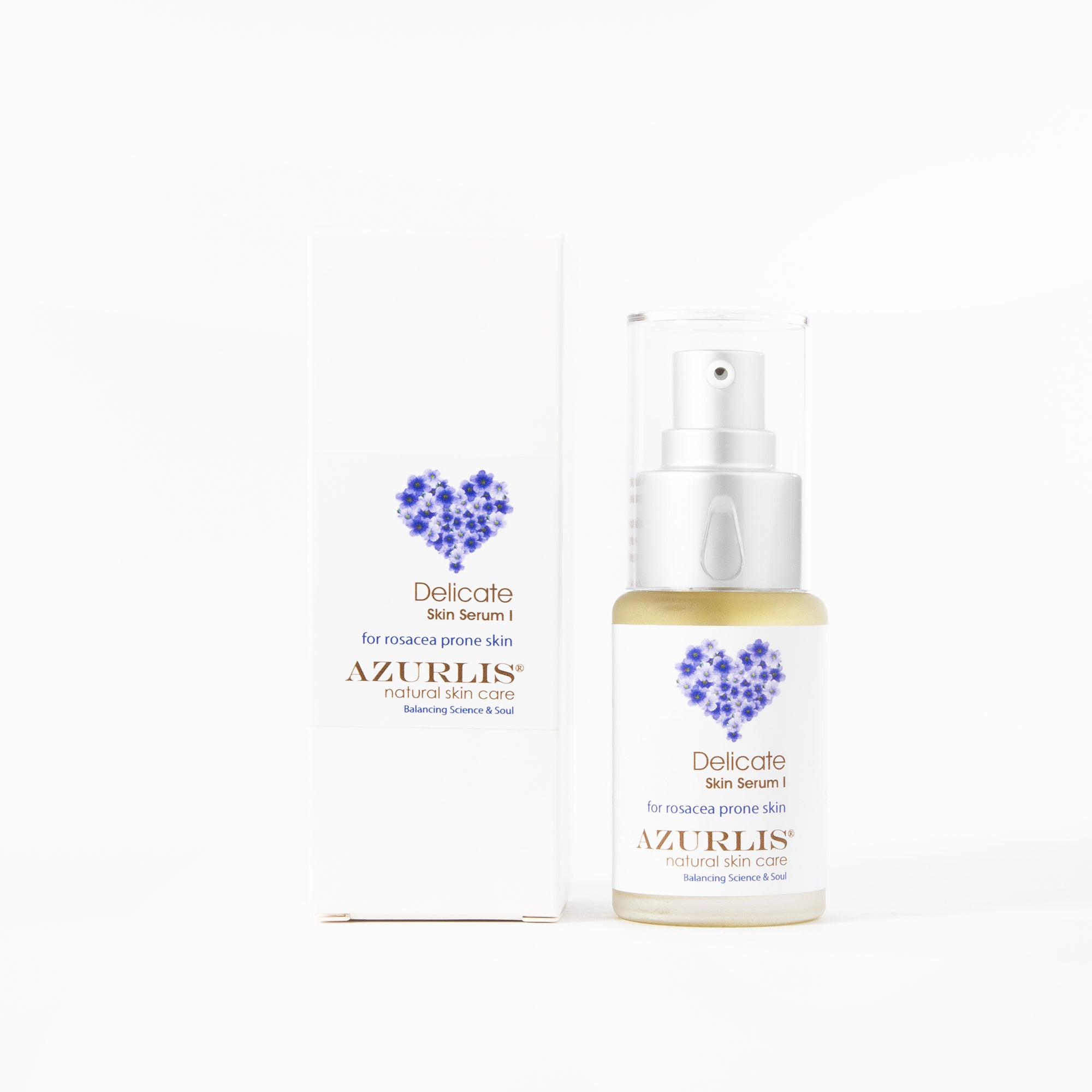 Box and Bottle of Azurlis No Aromaceuticals Delicate Skin Serum I