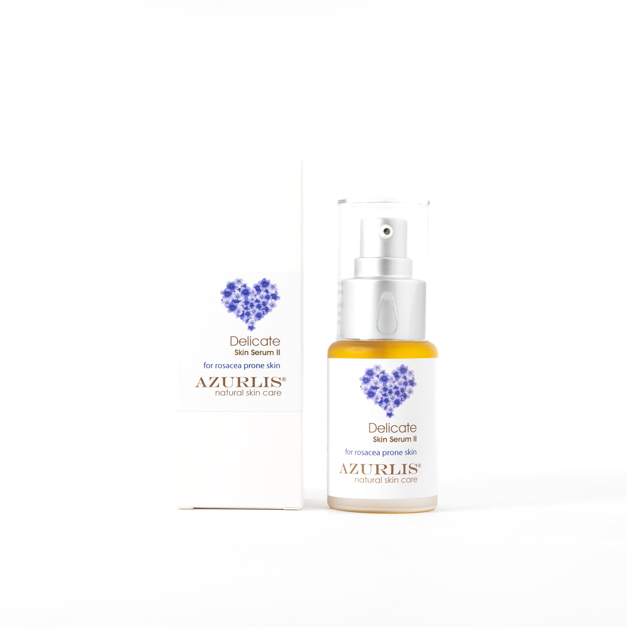 Box and Bottle of Azurlis No Aromaceuticals Delicate Skin Serum II